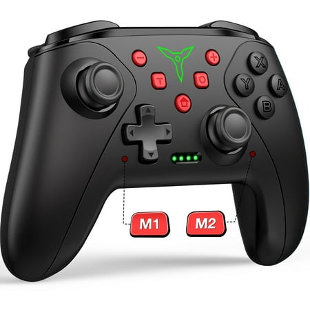 Switch Controller for Nintendo Switch/OLED/Lite,Beboncool Wireless Switch Pro Remote with Programmable Function,Black