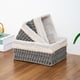 thumbnail image 3 of Bewildely Cestas de almacenamiento tejidas versátiles y decorativas para diversos usos Cesta de almacenamiento pequeña de gran capacidad Almacenamiento y organización del hogar gris, 3 of 6