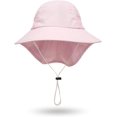 thumbnail image 2 of Sombrero para el sol de verano para niños y niñas, con protección UPF 50+, ala ancha, cuello y solapa, ideal para jugar en la playa, de 3 a 24 meses, 2 of 6