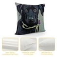 thumbnail image 4 of Set of Throw Pillow Covers Black Dog Silhouette Style Decor with Inspirational Quotes Pillow Cover Inches Square Home  Linen Cushion Cover Decor Pillowcase (Pack Black Dog), 4 of 5