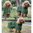thumbnail image 5 of Dog Bathrobe Towel - Microfibre Fast Drying Super Absorbent Pet Dog Cat Bath Robe Towel,Soft-Green&Medium, 5 of 5