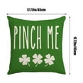 thumbnail image 3 of JingChun 1Pc St Patricks Day Pillow Cover 17x17 Inch Spring Green Shamrock Clover Decorative Outdoor Throw Pillow Cover Square St Patrick's Day Cushion Cover for Couch Sofa Home Decor, 3 of 6