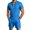 Blue, variant on Mens Zipper Rompers Funny Short-Sleeve Polo Shirt Short Jumpsuits Summer 1 Piece Overalls Shorts Casual Fashion Clothes Red S