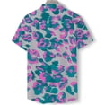thumbnail image 4 of Chemises pour Hommes Manches Courtes Boutons Décontractés Imprimé Plage Chemise Col Rabattu Manches Courtes Blouse Chemises en Lin Manches Courtes Chemises Décontractées Manches Courtes, 4 of 6