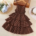 thumbnail image 4 of Girl's Cold Shoulder /Sleeveless /Short Sleeve Flounce Trim Elegant A-Line Casual Formal Dress for 8-13T Kids, 4 of 7