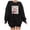 Black#2, variant on SuTry Women's Trendy Blouses Halloween Themed Printed Wide Shoulder Long Sleeved Round Neck Hoodless Sweatshirt Tops Stylish Look(Red#1,S)
