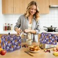 thumbnail image 6 of Halloween Toaster Cover 2 Slice, Orange Pumpkin Funny Ghost Black Cat Purple Dustproof Bakeware Oven Protector with Top Hook, Waterproof Small Kitchen Appliance Toasters Dust Cover, 12"x7.5"x8", 6 of 7