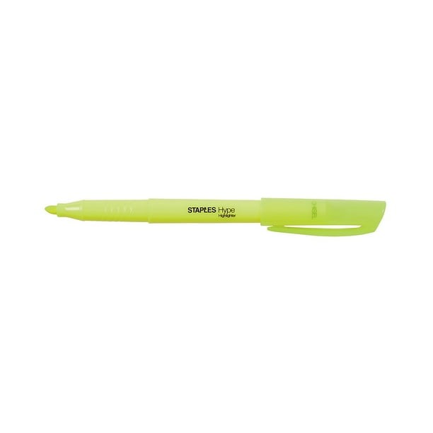 Staples Hype PenStyle Highlighters Chisel Yellow 5PK (29346) Walmart