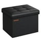 thumbnail image 1 of Taburete plegable Storage Ottoman SONGMICS, pequeño, con reposapiés, negro, 1 of 6