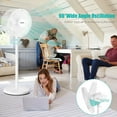 thumbnail image 4 of Canddidliike 16" Stand Fan, 3 Settings Speeds Adjustable Heights Fan for Outside Patio Backyard, White, 4 of 9