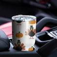 thumbnail image 4 of 30oz Happy Thanksgiving Turkey Fall Pumpkin Tumblers Stainless Steel Tumbler with Lid and Straw,Vacuum Insulated Double Wall Travel Tumbler Cups Mug with Cleaning Brush for Coffee,Tea, 4 of 7