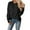 Black, variant on Pattern Pullover Sweater Soft Knit Fabric Loose Fit Crewneck Casual Comfortable Everyday Wear Elegant Yarn Textured Shirt Cozy Winter Fall