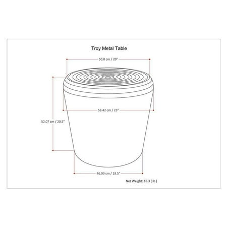 Simpli Home - Troy Metal Accent Table - Antique Silver
