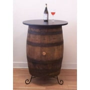 Whiskey Barrel Table-30" Top-Stand-Wine Tasting-Bar-Pub-Home-FREE SHIPPING