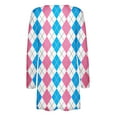 thumbnail image 5 of SwiftWear Long Cardigan for Women Lightweight Floral/Checkered Print Design with Pockets Open Front Long Sleeve Outerwear Tops, 5 of 7
