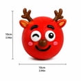 thumbnail image 2 of Red Reindeer Squishy Toy with Diy Face-Changing Design, 1-Pack, Red, for Kids and Adults, Relaxation Toy, 2 of 3