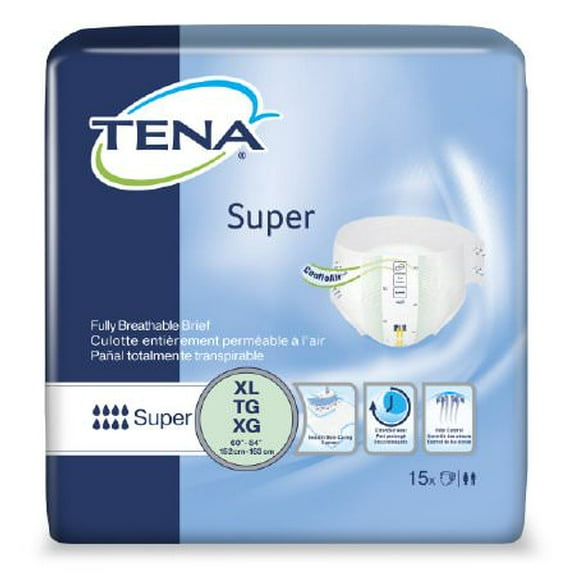 Tena Disposable Heavy Absorbency Brief, X-Large, 60 Ct
