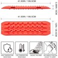 thumbnail image 6 of IKURAM Recovery Boards Traction Tracks Mat, 2 Pcs Traction Boards Offroad with Bag for 4X4 Jeep Off-Road Mud, Sand, Snow Traction Ladder, Track Tire Ladder, Tire Traction Tool (Pink), 6 of 7