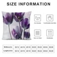 thumbnail image 6 of JEUXUS 2-Piece Short Plush Throw Pillow Cover Transparent Purple Flower Tulip Picture White, 6 of 6