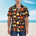 thumbnail image 2 of Bingfone Men's Short Sleeve Button Down Shirts Hawaiian Construction Truck Printed Beach Shirt, 2 of 7