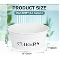 thumbnail image 6 of 3.5 Galvanized Bucket Beverage Tub Ice Bucket for Parties 2pcs Drink Galvanized Tub Cooler Tin Bucket for Cocktail Bar Mimosa Bar Supplies (White Bucket), 6 of 12