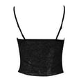 thumbnail image 4 of vigerkar Womens Y2k Lace Cami Tank Tops Going Out Crop Tops Spaghetti Strap Mesh See Through Camisole Summer Casual Tops Black, S, 4 of 6