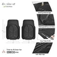 thumbnail image 5 of CAR GRAND Heavy duty rubble car floor mats full set deep dish trunk mat water proof anti slip all weather truck mats universal fit trim-to-fit trimmable all black, 5 of 6