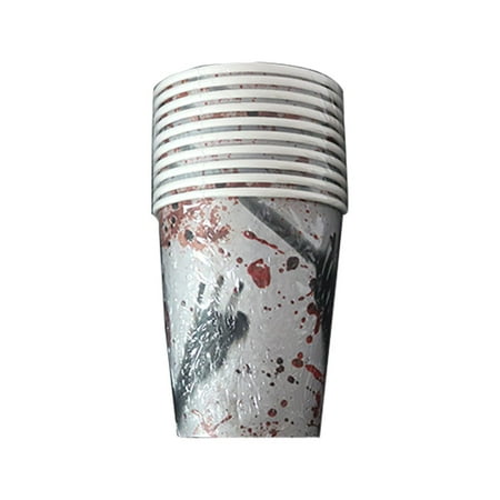 

Party : Grim Bloodstain Handprint Paper Cups Your Celebration Chiller Cup Set for Women Large Frame Vintage Milk Glass Cups Coffee Mugs with Writing Cups Ceramic Yesteryear Coffee Mug Housewares