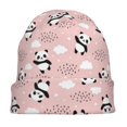 thumbnail image 7 of Naloa Panda Flying in the Sky (2) Soft Beanie Hat, Knit Beanie Daily Beanie in Fine Knit for Women Men Winter Travel, Outdoor, 7 of 7