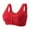 Red, variant on GDREDA Daisy Bra Womens Push up Bra Women's Comfortable And Sexy Large Size Front Buckle Wrap Up Tank Top Style Thin Bra Brown,46