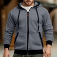 thumbnail image 1 of MHFRRA Sudadera con Capucha y Bolsillos para Hombre, Ligera, Informal, Cómoda, Estilo Urbano, Deportiva, con Capucha Gris, 1 of 4