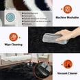 thumbnail image 5 of Jingle bears Fluffy Shag Area Rug Black 3x5 Plush Soft Fuzzy Rug Washable Faux Fur Rug for Bedroom Living Room Nursery Rectangle, 5 of 6