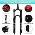 thumbnail image 3 of ZTZ 26/27.5/29 inch MTB Air Suspension Fork, 1 1/8 to 1.5 inch Tapered Tube,120mm Travel,QR 9mm*100mm, Manual Lockout, Ultralight Front Fork for XC/AM Mountain Bike, 3 of 10