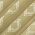 thumbnail image 2 of No. 918 Ravenna Embroidered Medallion Sheer Rod Pocket Curtain Panel, 50"W X 84"L, Taupe, 2 of 7