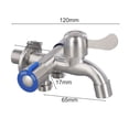 thumbnail image 4 of Chendee Stainless Steel Three Way Tap Sink Faucet Washing Machine 2 Way Angle Valve,A, 4 of 9