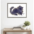 thumbnail image 6 of Kate and Laurel Sylvie Green Thumb Framed Canvas Wall Art by Faryn Hughes, 18x24 Gray, Modern Abstract Cat Art for Wall, 6 of 7