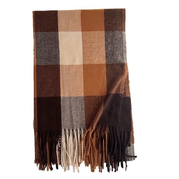 BUWTTED Scarfs for Women Vintage Plaid Tassels Warm Shawl Wrap Cozy Soft Elegant Lightweight Fall Winter Womens Scarf Size:One Size