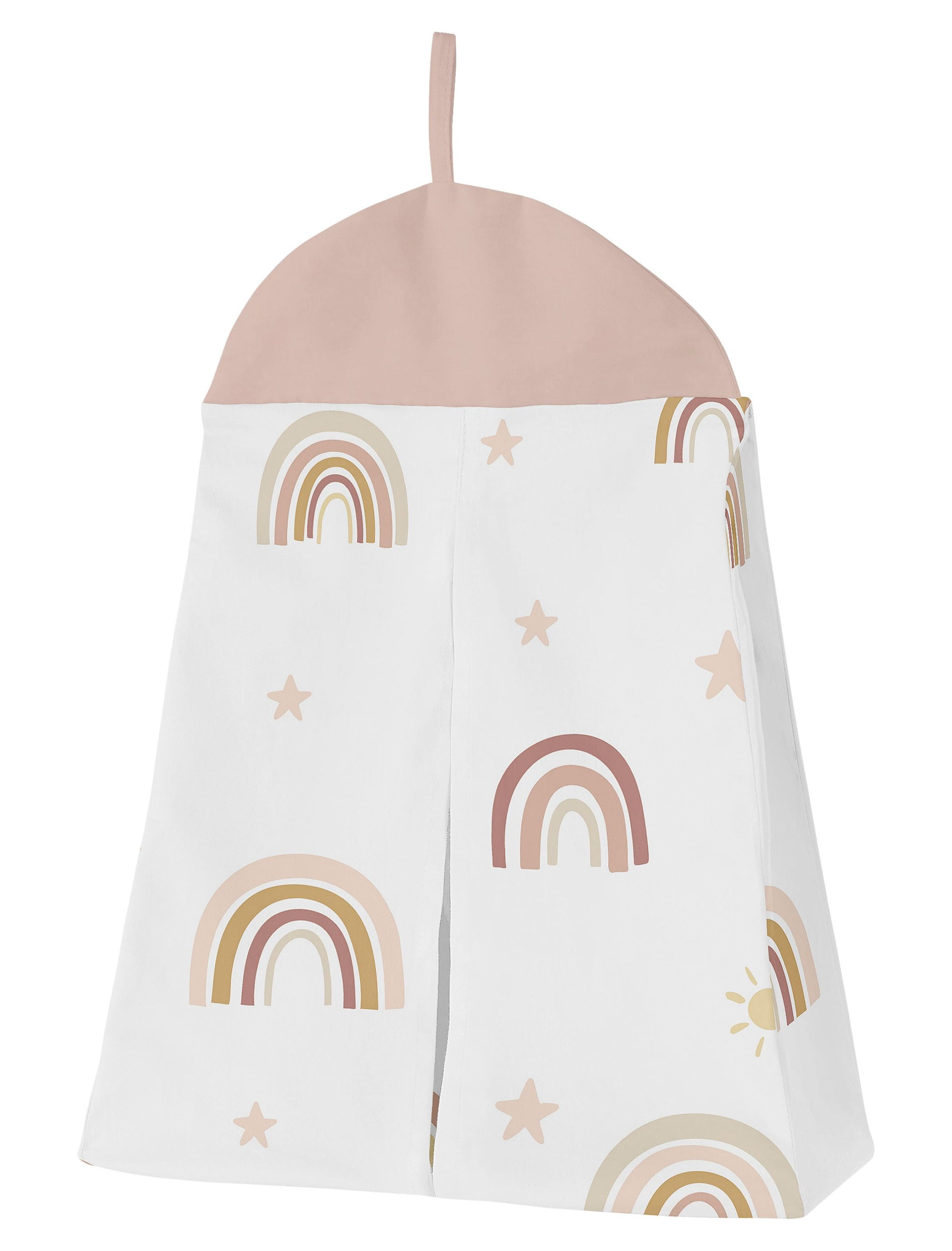 Sweet Jojo Designs Boho Rainbow Pink Gold and Taupe Crib Bedding + BreathableBaby Breathable Mesh Liner Pad