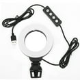thumbnail image 2 of Anillo de luz LED de 4 pulgadas con clip, portátil, mini lámpara de relleno USB para selfies, fotografía y vlogs, 2 of 14