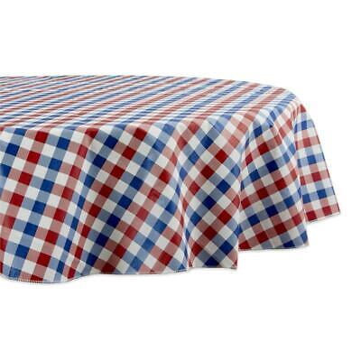 

70x70” Modern Style Fabric Check Tablecloth in Multi-Color