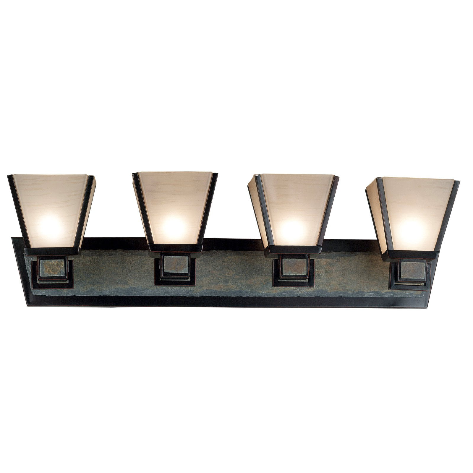 Kenroy Home 91604orb Clean Slate 4 Light Vanity Bar 33w In Kenroy Home 91604orb Clean Slate 4 Light Vanity Bar 33w In Bronze Finish Com