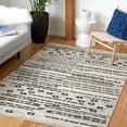 thumbnail image 2 of SAFAVIEH Tulum Ognen Geometric Area Rug, 6'7" x 6'7" Square, Black/Ivory, 2 of 8