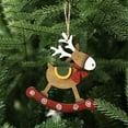thumbnail image 5 of Christmas Tree Wooden Reindeer Ornaments, Vintage Hand-Painted Holiday Decorations for Festive Display and Unique Seasonal Hanging Decor, 5 of 7