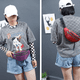 thumbnail image 5 of Riñonera impermeable con correa ajustable para hacer ejercicio, viajar, correr de forma informal, color negro, 5 of 5