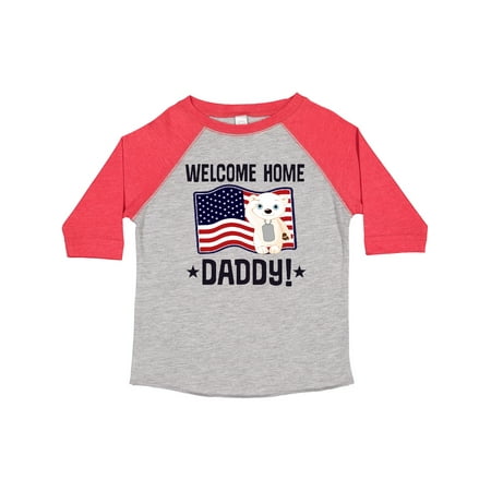 

Inktastic Military Daddy Welcome Home Son Daughter Gift Toddler Boy or Toddler Girl T-Shirt