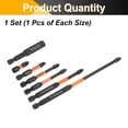 thumbnail image 3 of 6pcs PH2 (#2) Phillips Screwdriver Bit Set 1" - 6" (25mm-150mm) Long 1/4" Hex Shank Magnetic Cross Head Screw Driver Drill Bits with 1/4" Extension Adapter Holder, 3 of 7
