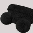 thumbnail image 3 of Eltusu Women Pompom Beanie Hat, Windproof Warm Soft Ears Flaps Winter Hat Black Size M, 3 of 3