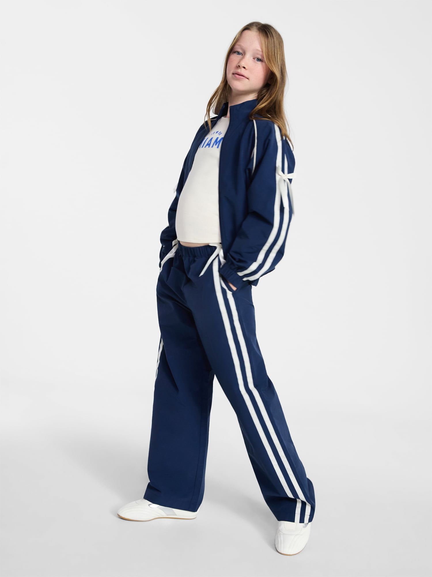 Weekend Academy Girls Bow Track Jacket, Sizes 4-18
