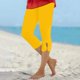 thumbnail image 2 of Leggings capri de compresión de cintura alta para mujer - Pantalones de yoga elásticos con bolsillos, mezcla de poliéster y spandex - Tallas M-XXXXL para hacer ejercicio/verano, 2 of 5
