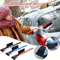 Nsxcdh Winter Ice Scraper Snow Shovel with Long Handle,Tpe Blade,16 In,Comfort Foam Grip Fast Deicing for Windshield Windows Driveway Snow Removal,Automotive Accessories